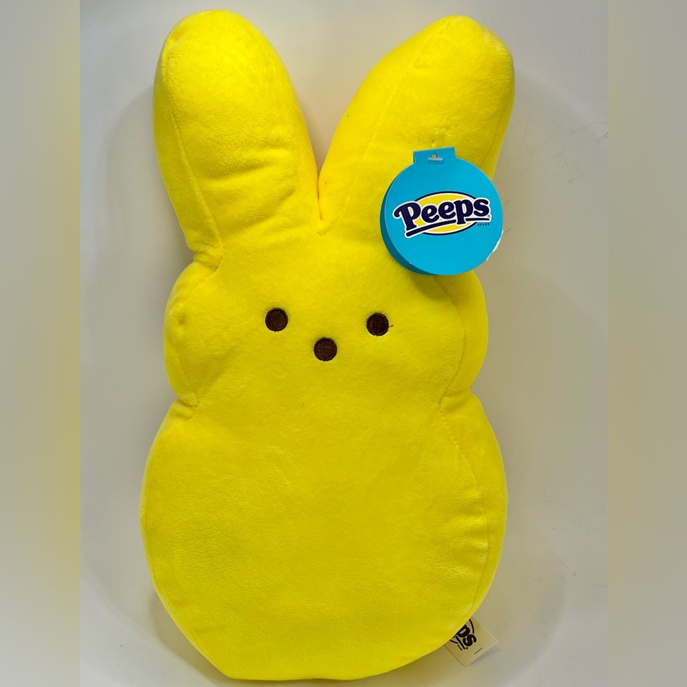 PEEPS Yellow Bunny Easter Plush 15" Pillow
